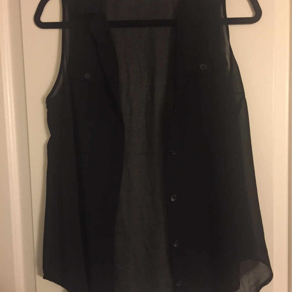 F21 Black Sheer Sleeveless (SMALL)